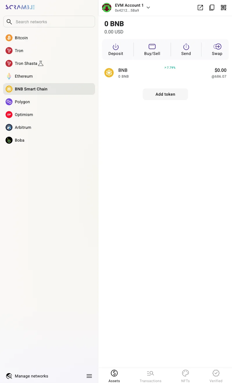 Scramble Wallet, screen 4