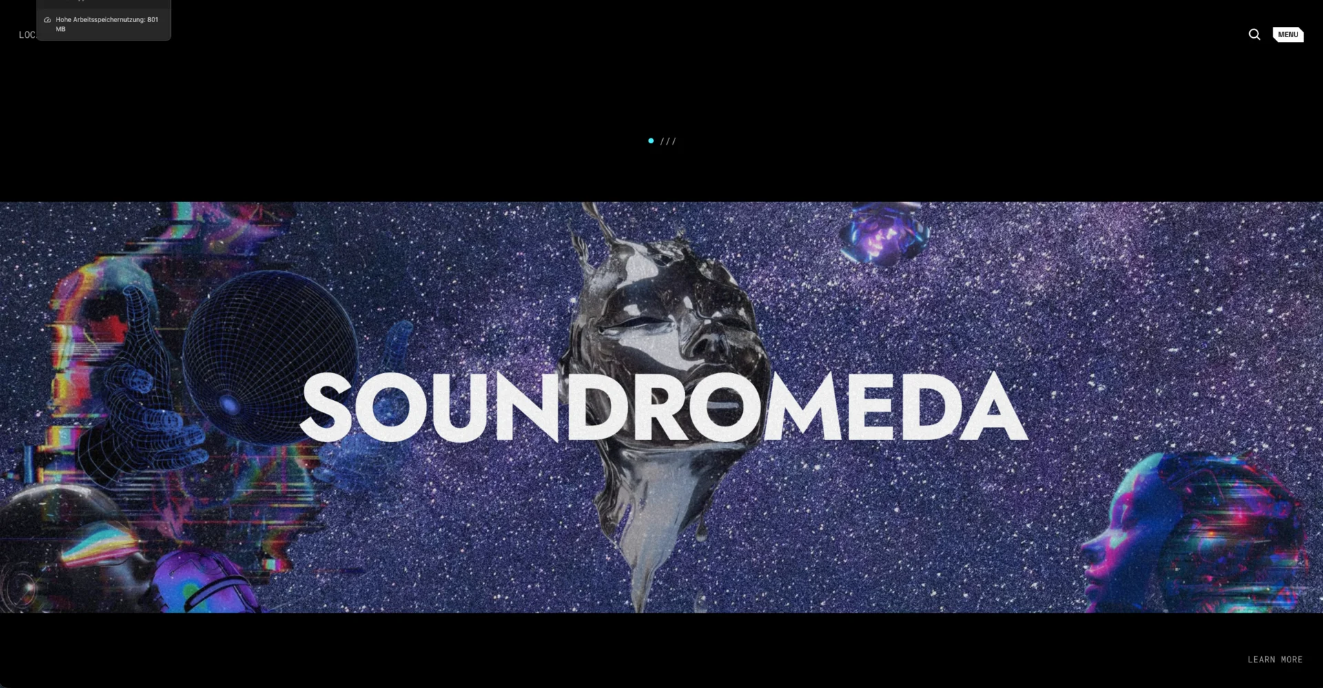 Soundromeda, screen 1
