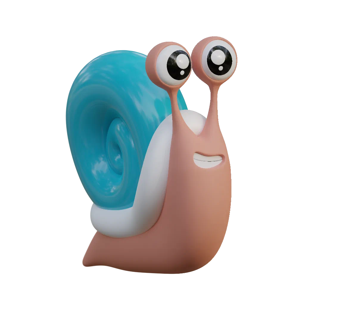 Ernesto, Wavect's smiling snail mascot with a turquoise shell