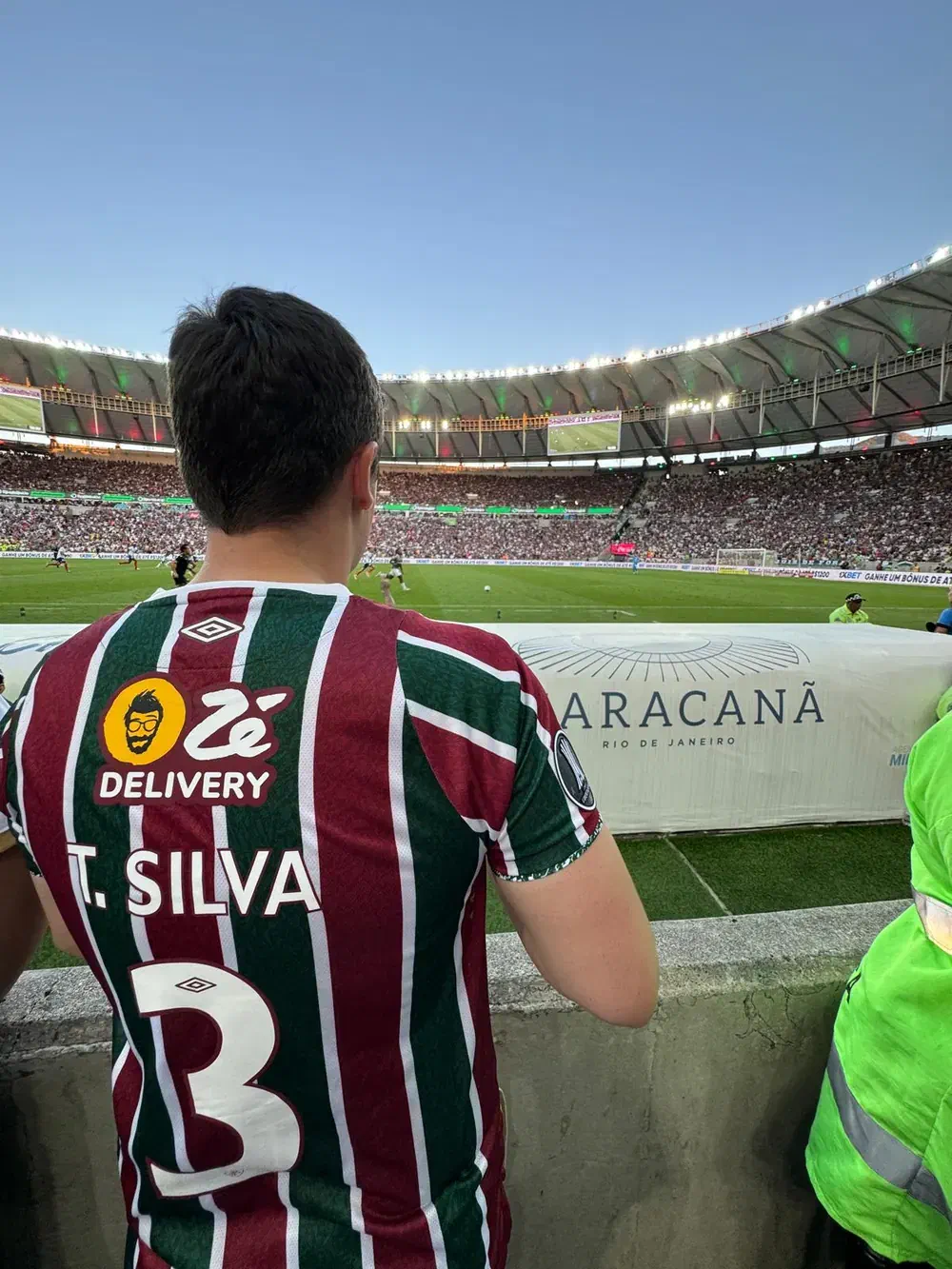 Christof Jori watching a football match from the front row